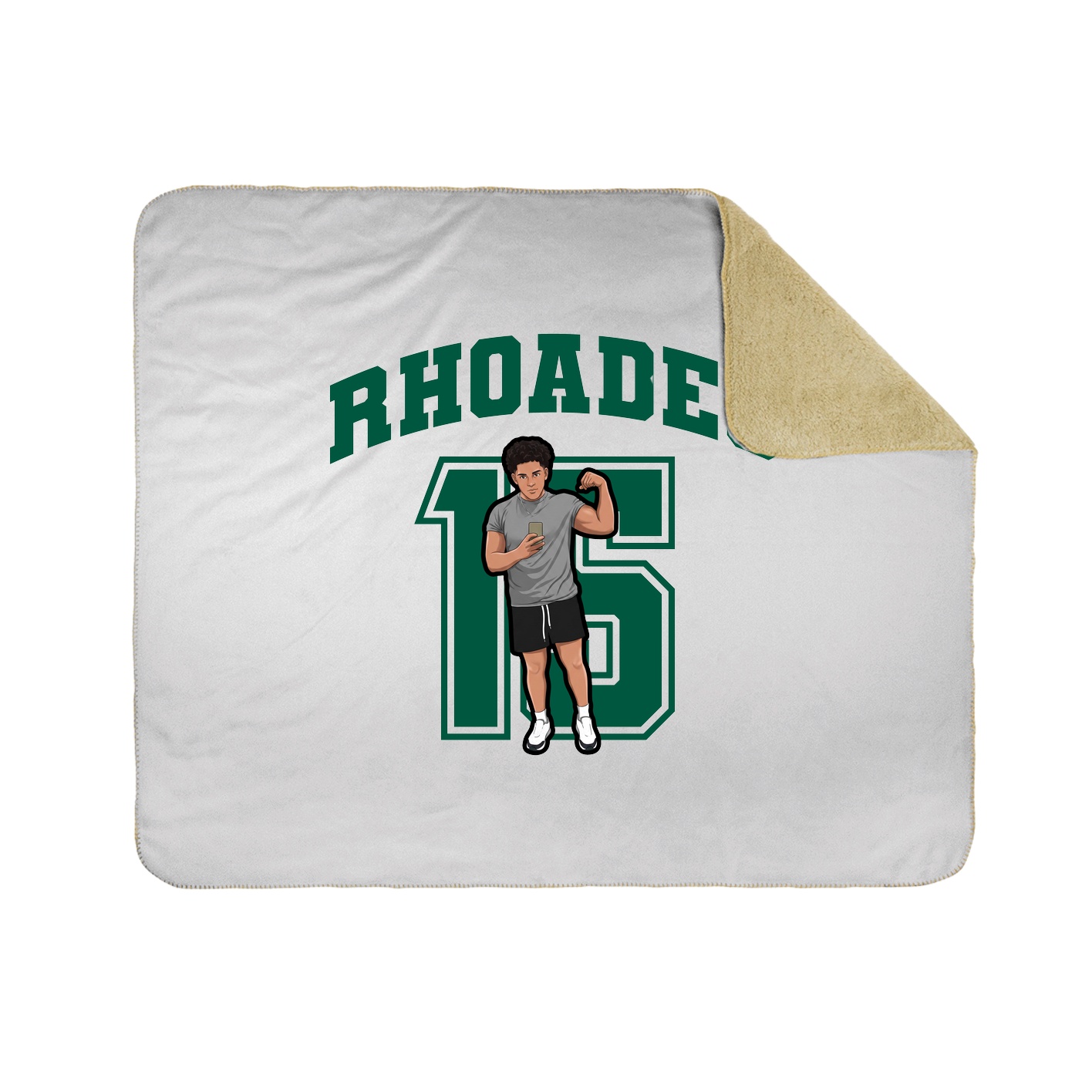 Throw Blanket — Number in White