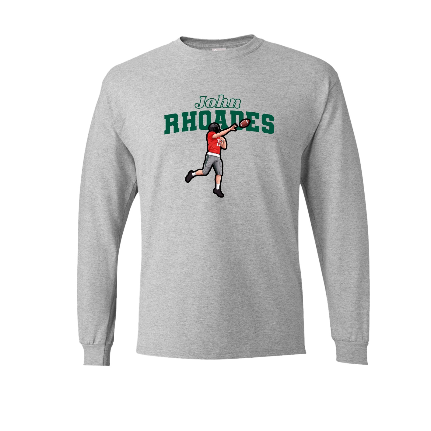Long Sleeve Tee — Name Arch in Grey