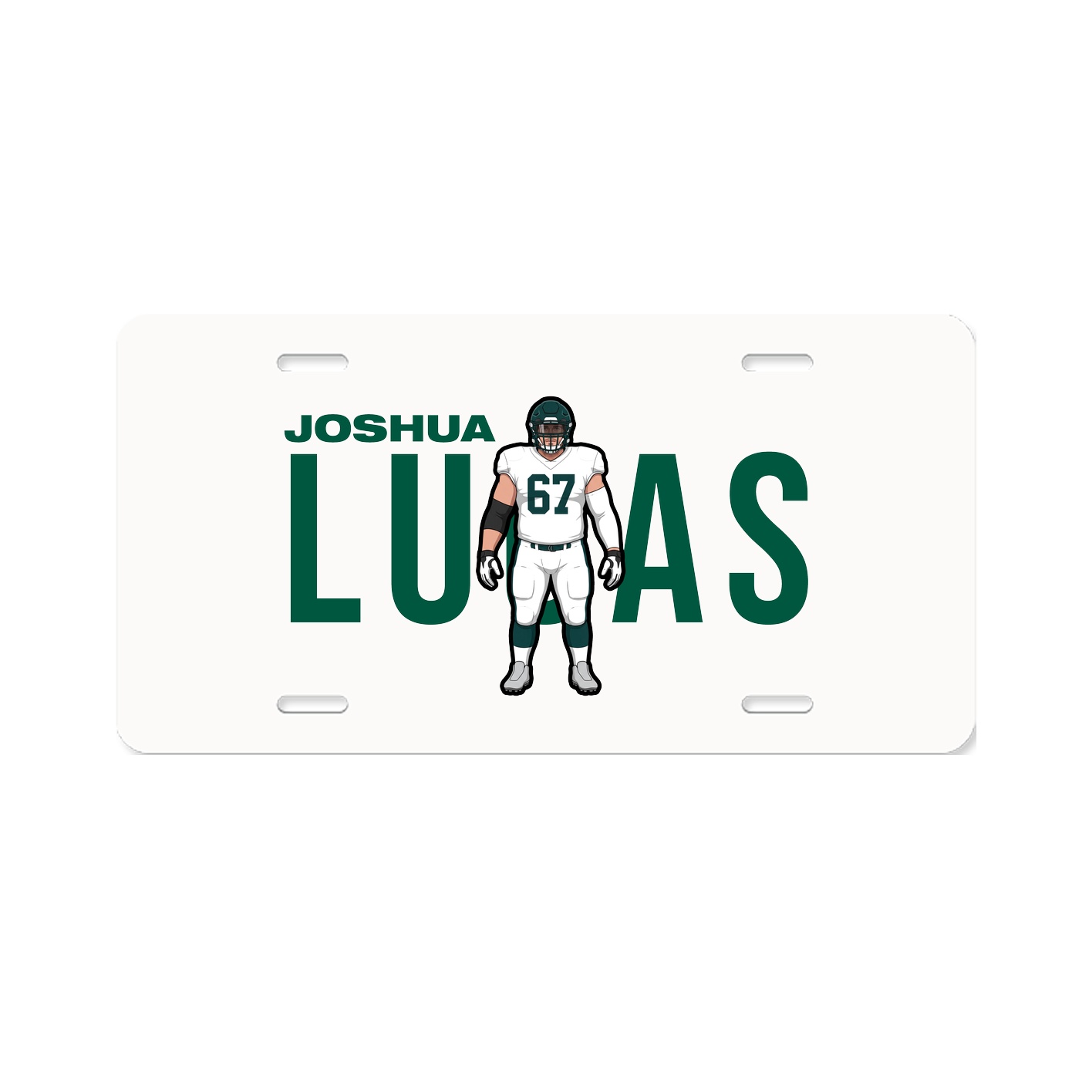 License Plate — Player Name in Classic