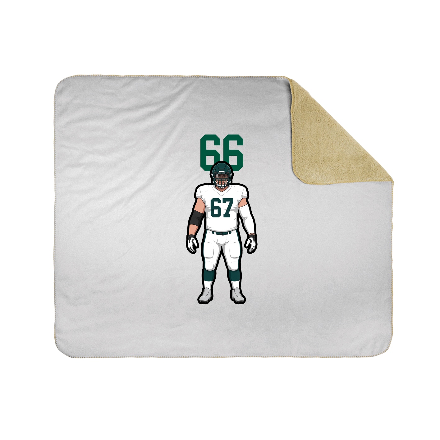 Throw Blanket — Number Top in White