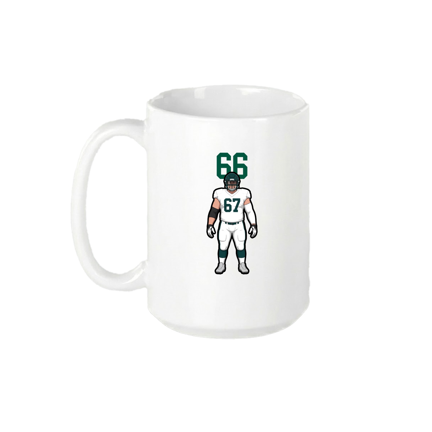 15oz Coffee Mug — Number Top in White