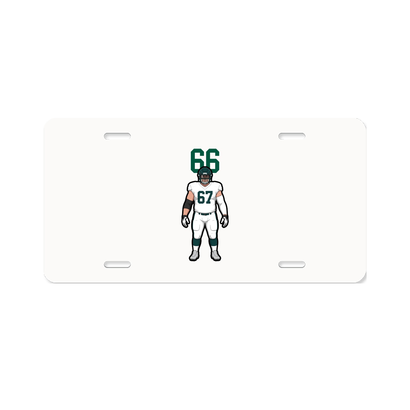 License Plate — Number Top in Classic