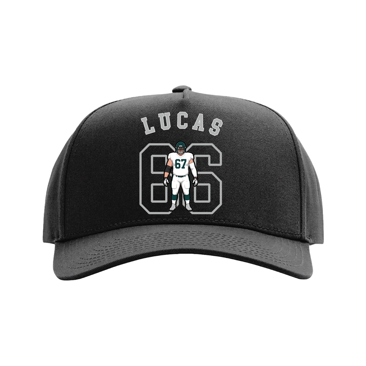 Full Fabric Five-Panel Champ Cap — Shirsey Arch in Black
