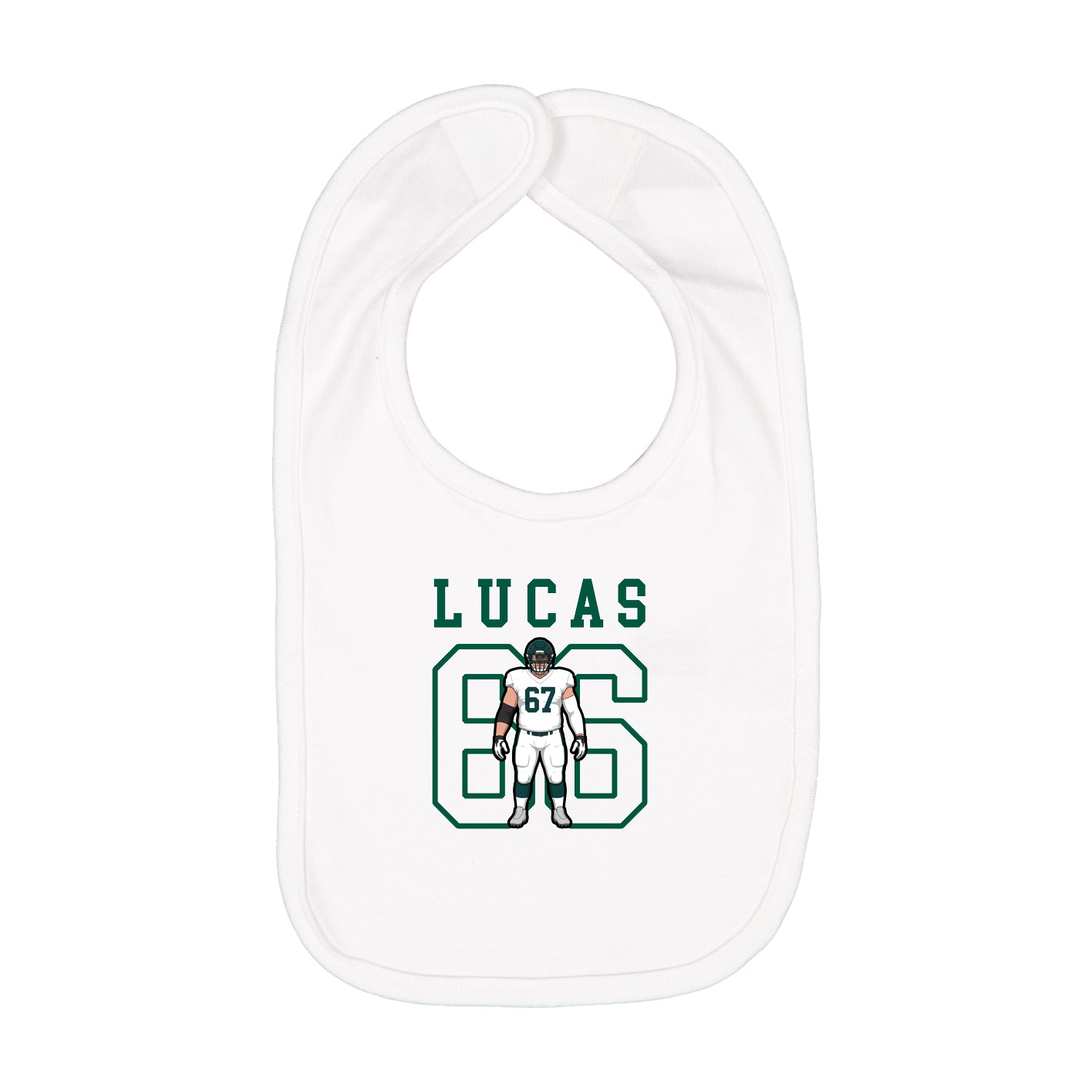 Infant Bib — Shirsey in White