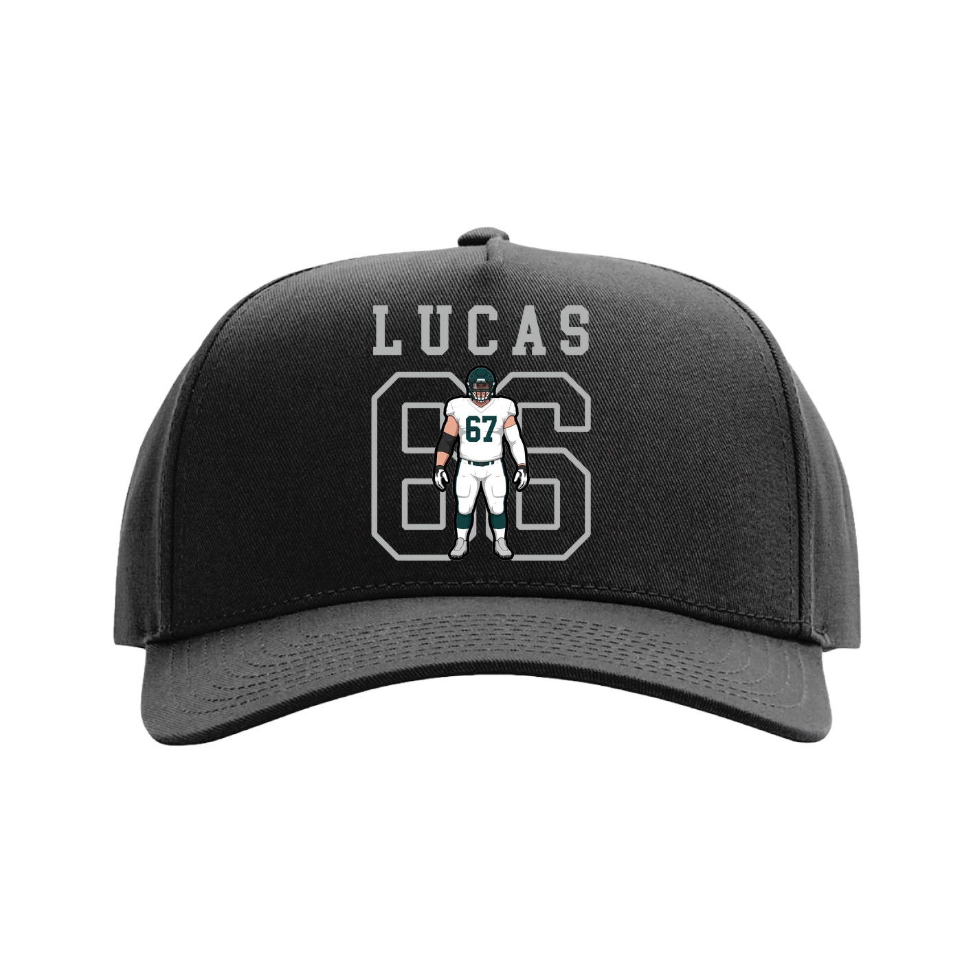 Full Fabric Five-Panel Champ Cap — Shirsey in Black