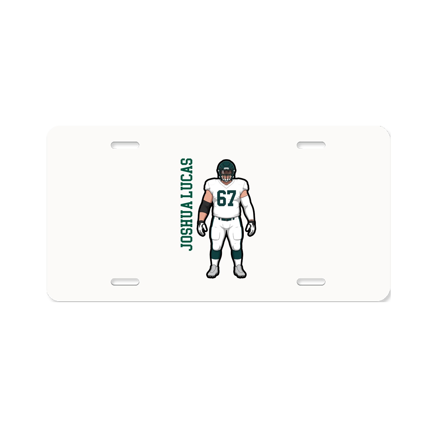 License Plate — Name Vertical in Classic