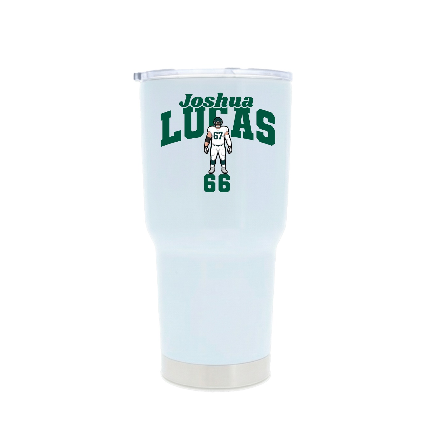 30oz Stainless Steel Tumbler — Signature Arch in White