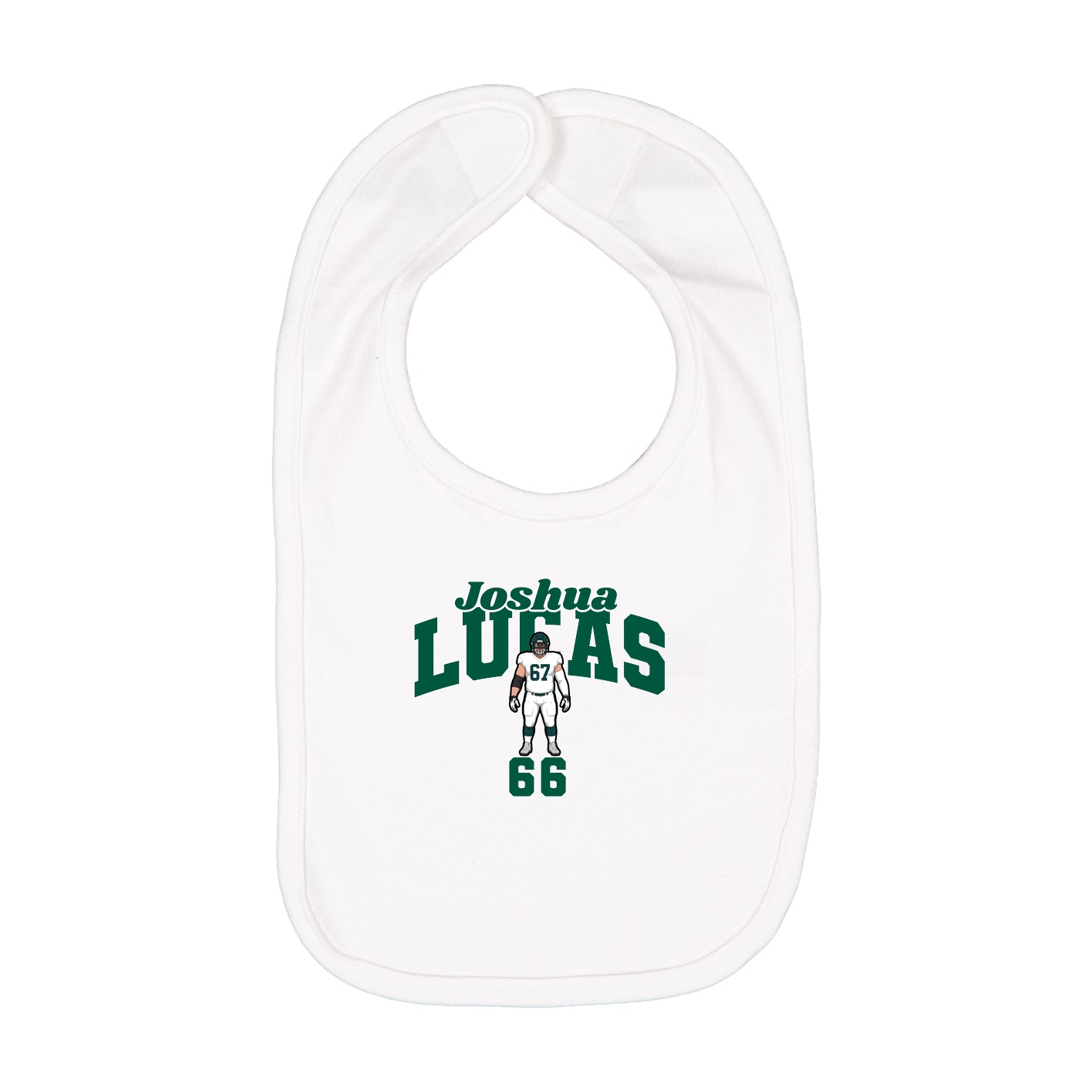 Infant Bib — Signature Arch in White