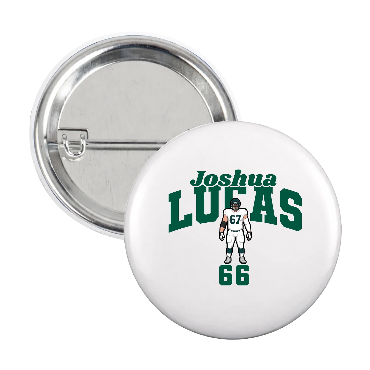 Game Day Button — Signature Arch in White