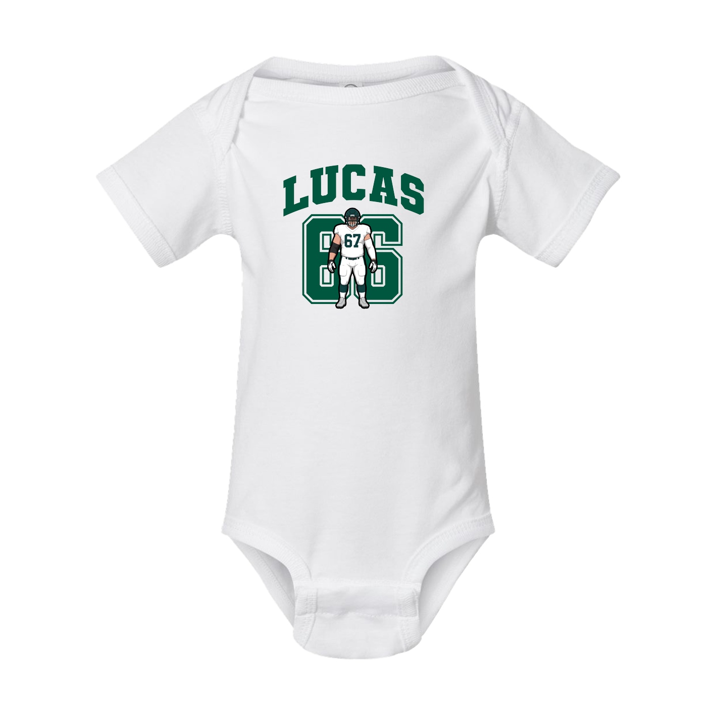 Baby Onesie — Number in White