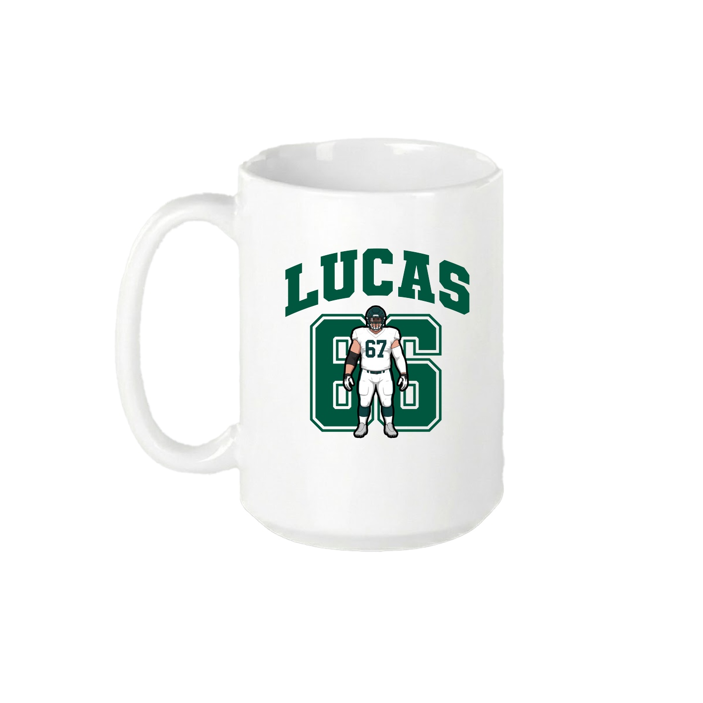 15oz Coffee Mug — Number in White