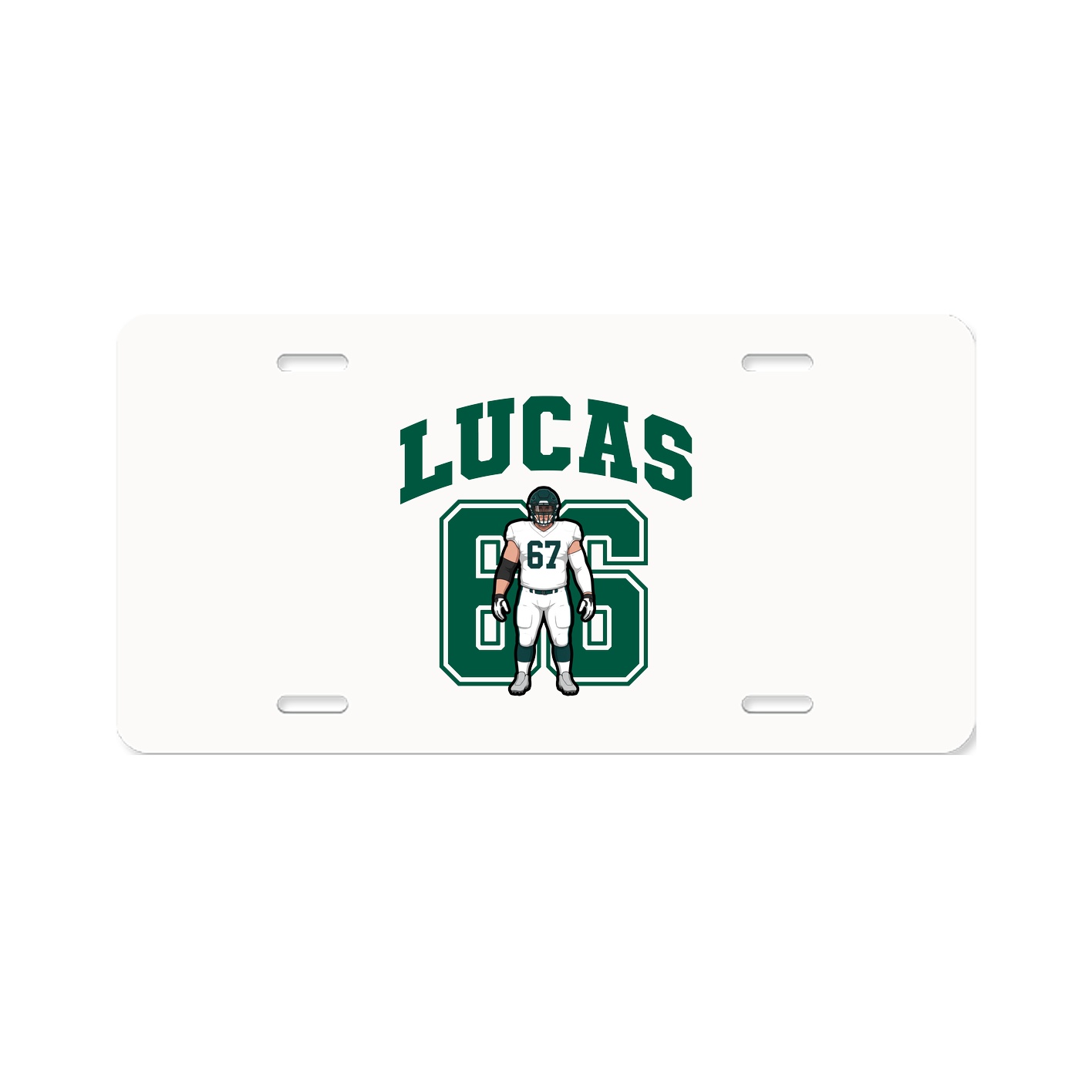 License Plate — Number in Classic