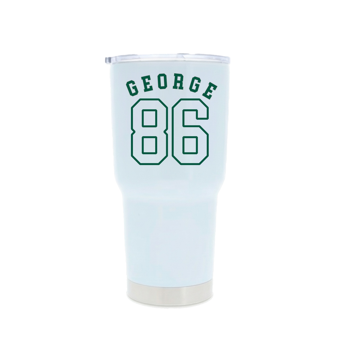 30oz Stainless Steel Tumbler — Shirsey Arch in White