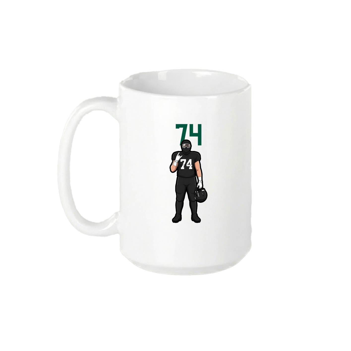 15oz Coffee Mug — Number Top in White