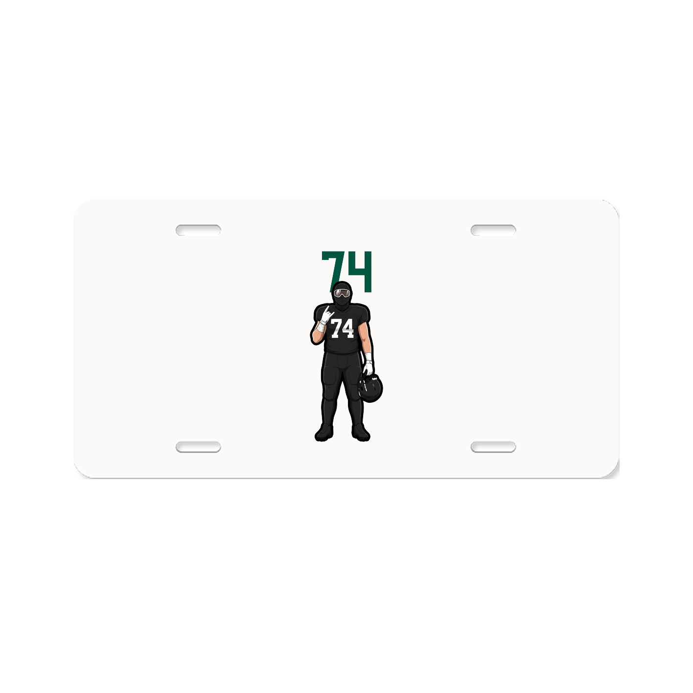 License Plate — Number Top in Classic