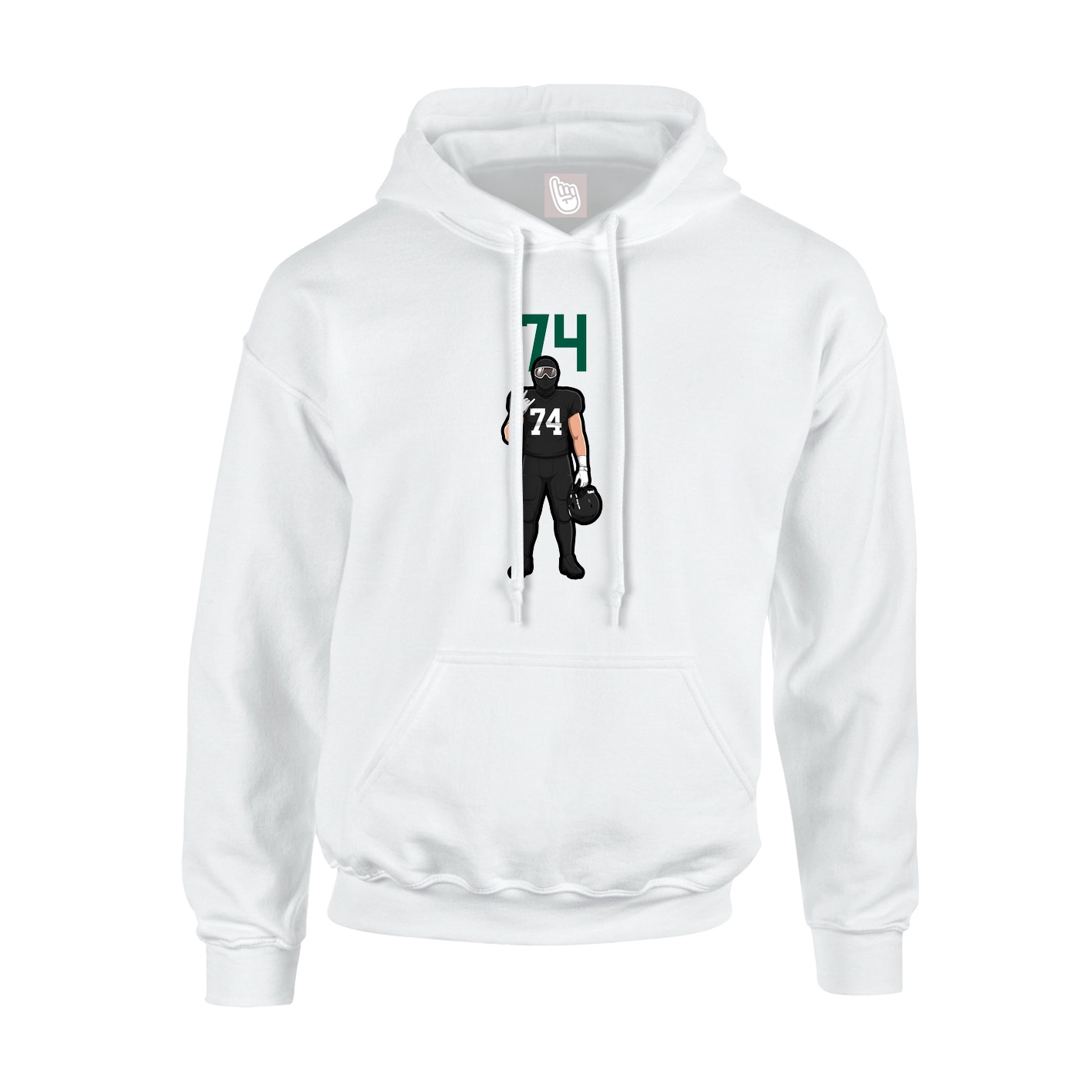 Hoodie — Number Top in White