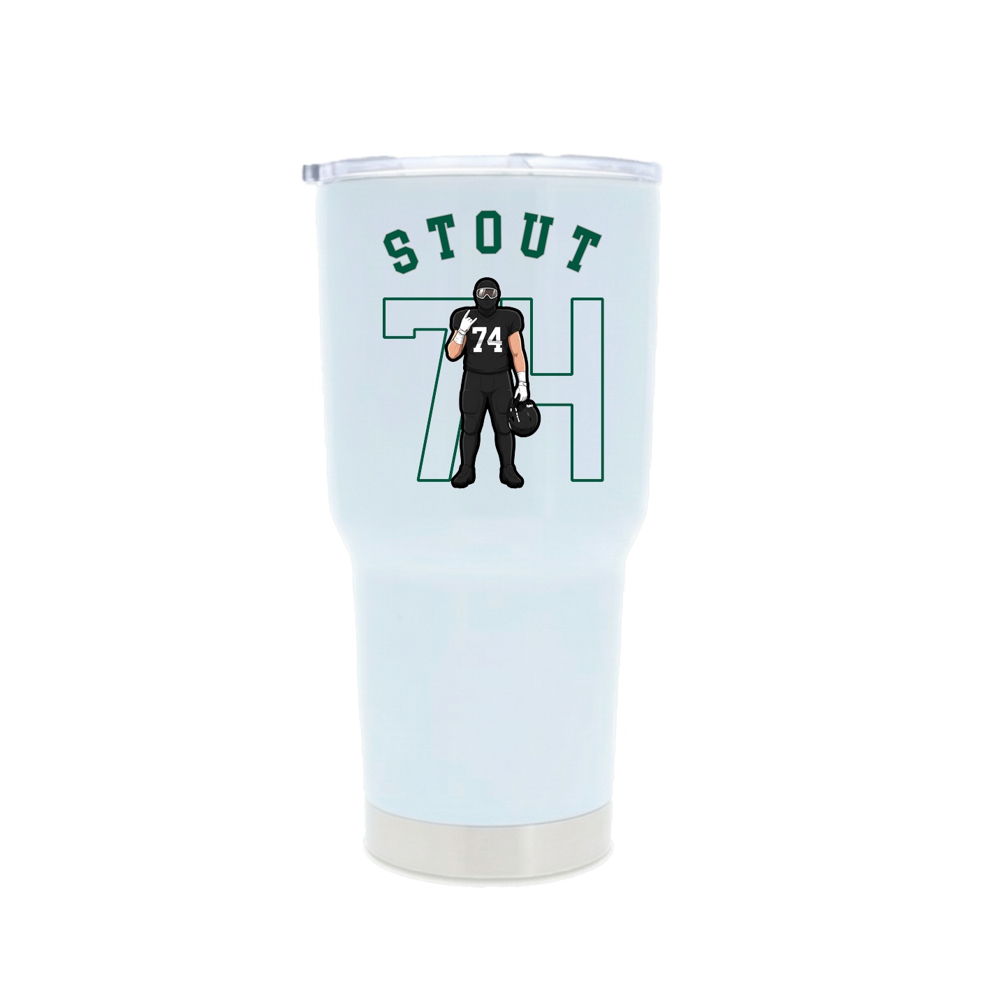 30oz Stainless Steel Tumbler — Shirsey Arch in White
