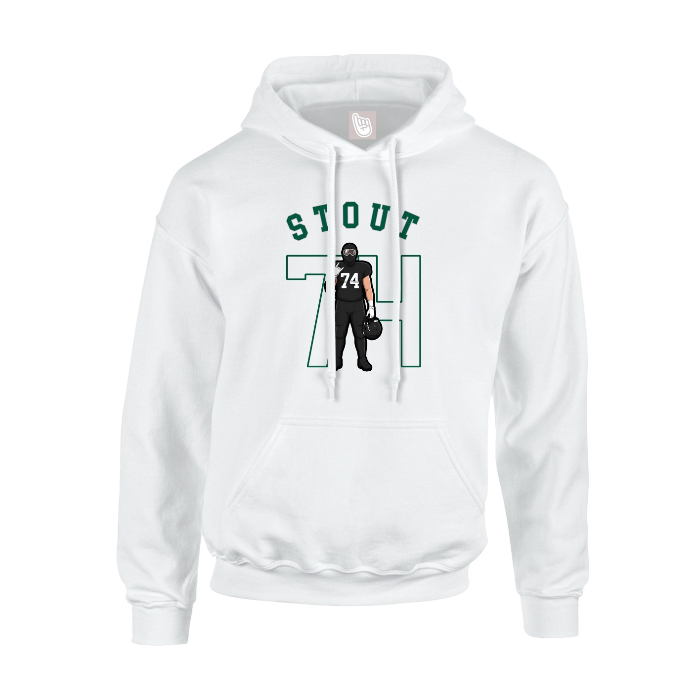 Youth Hoodie — Shirsey Arch in White