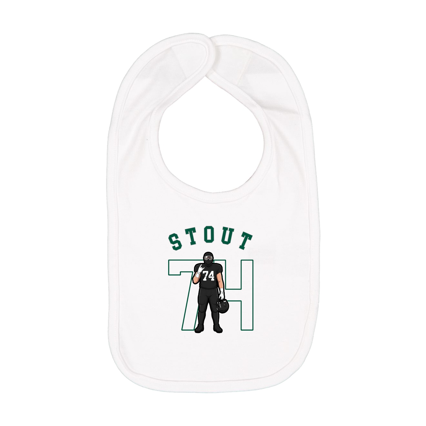 Infant Bib — Shirsey Arch in White