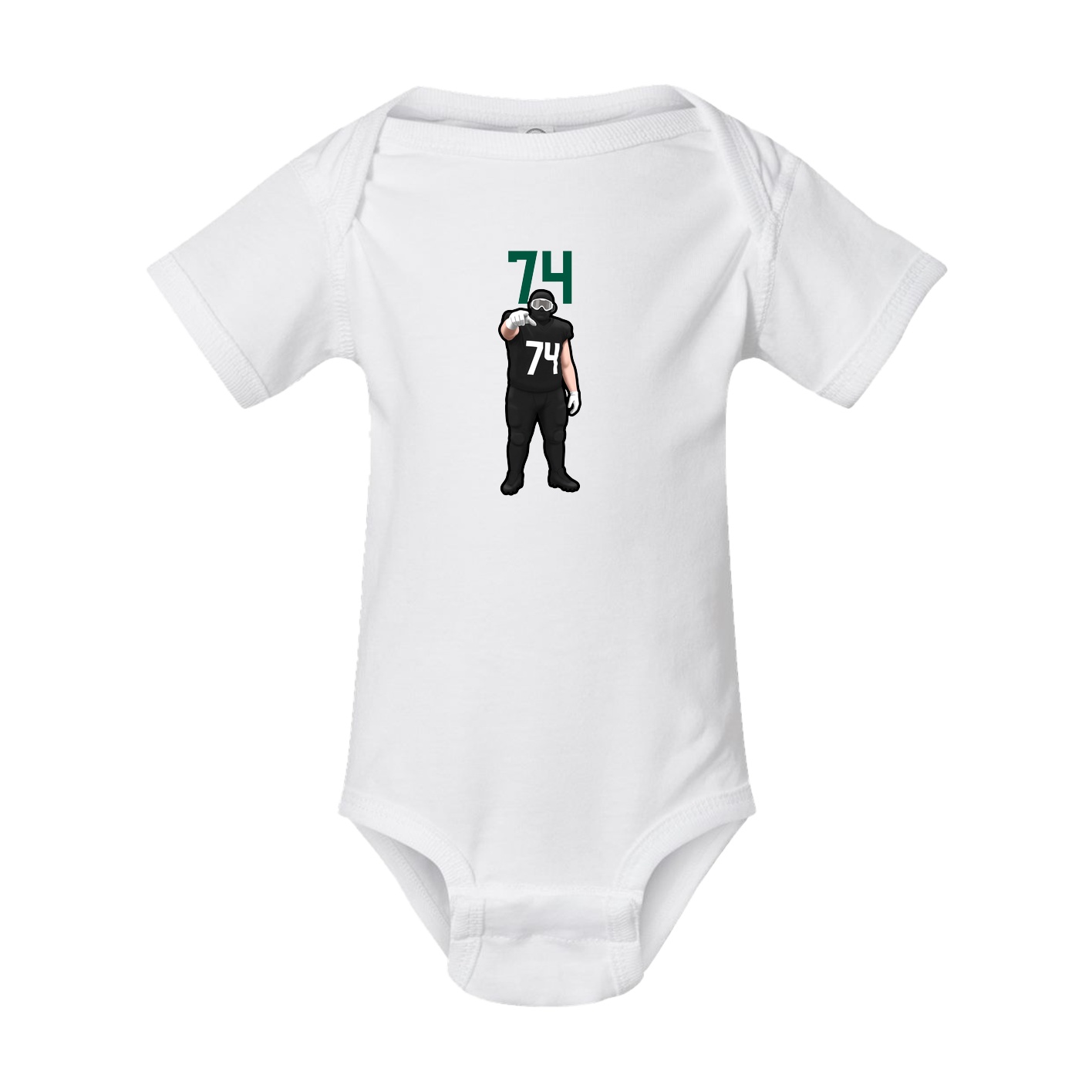 Baby Onesie — Number Top in White