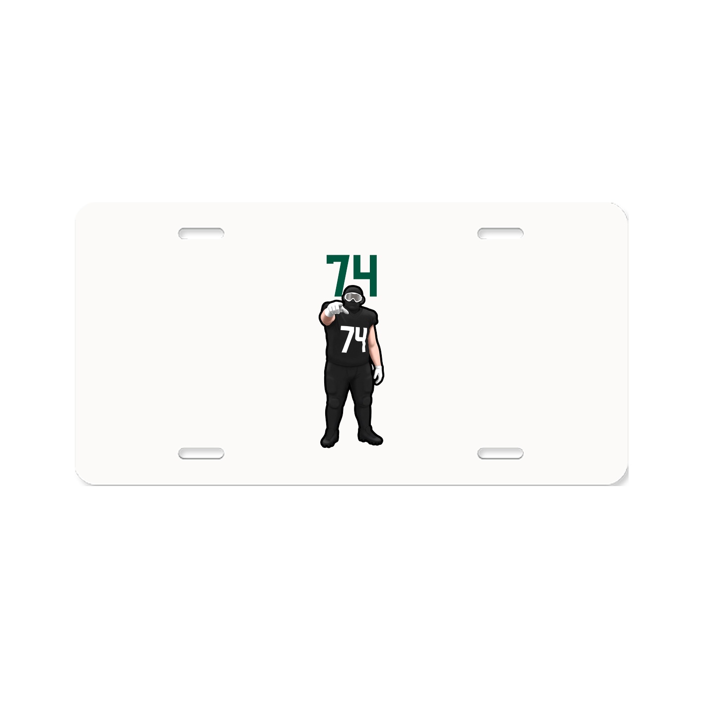 License Plate — Number Top in Classic