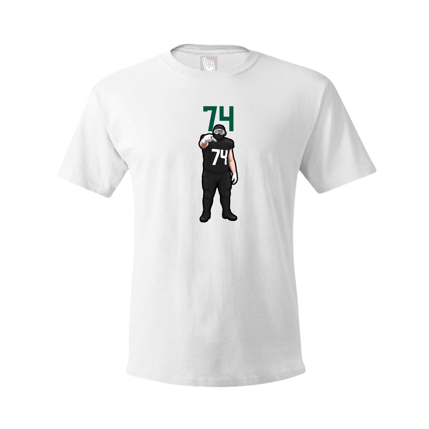 Youth Tee — Number Top in White