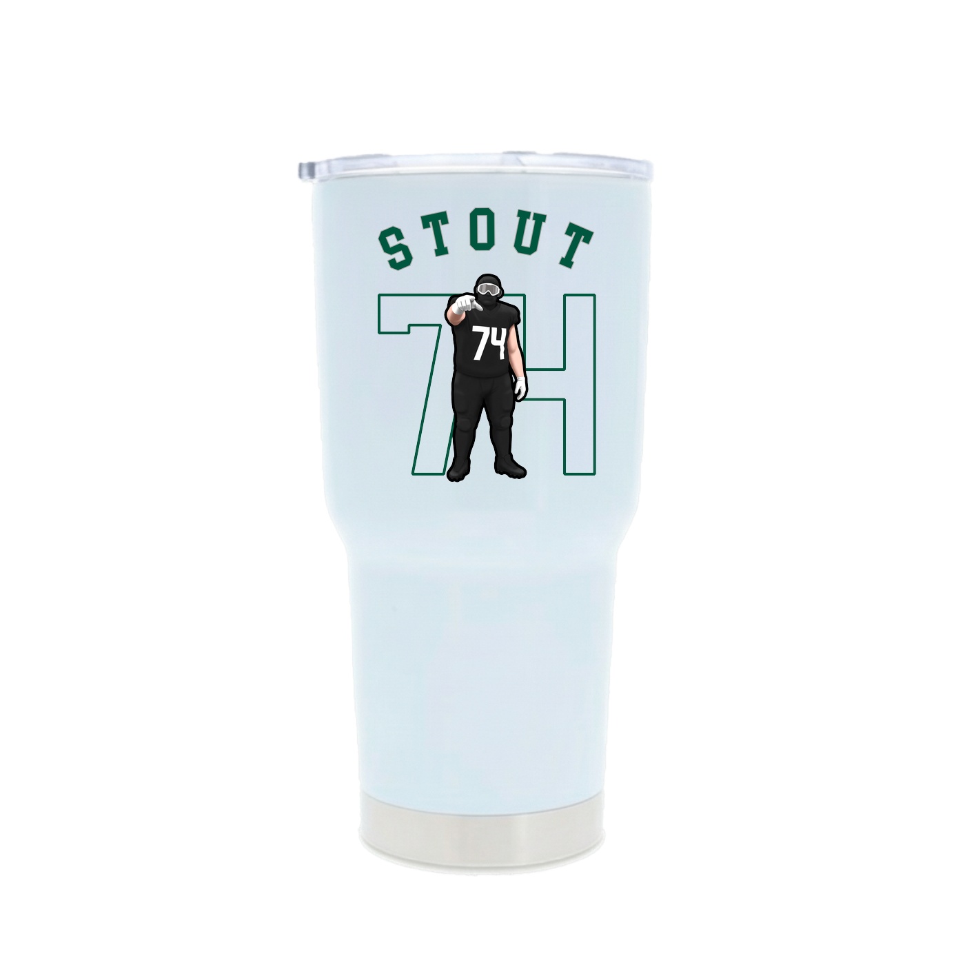 30oz Stainless Steel Tumbler — Shirsey Arch in White
