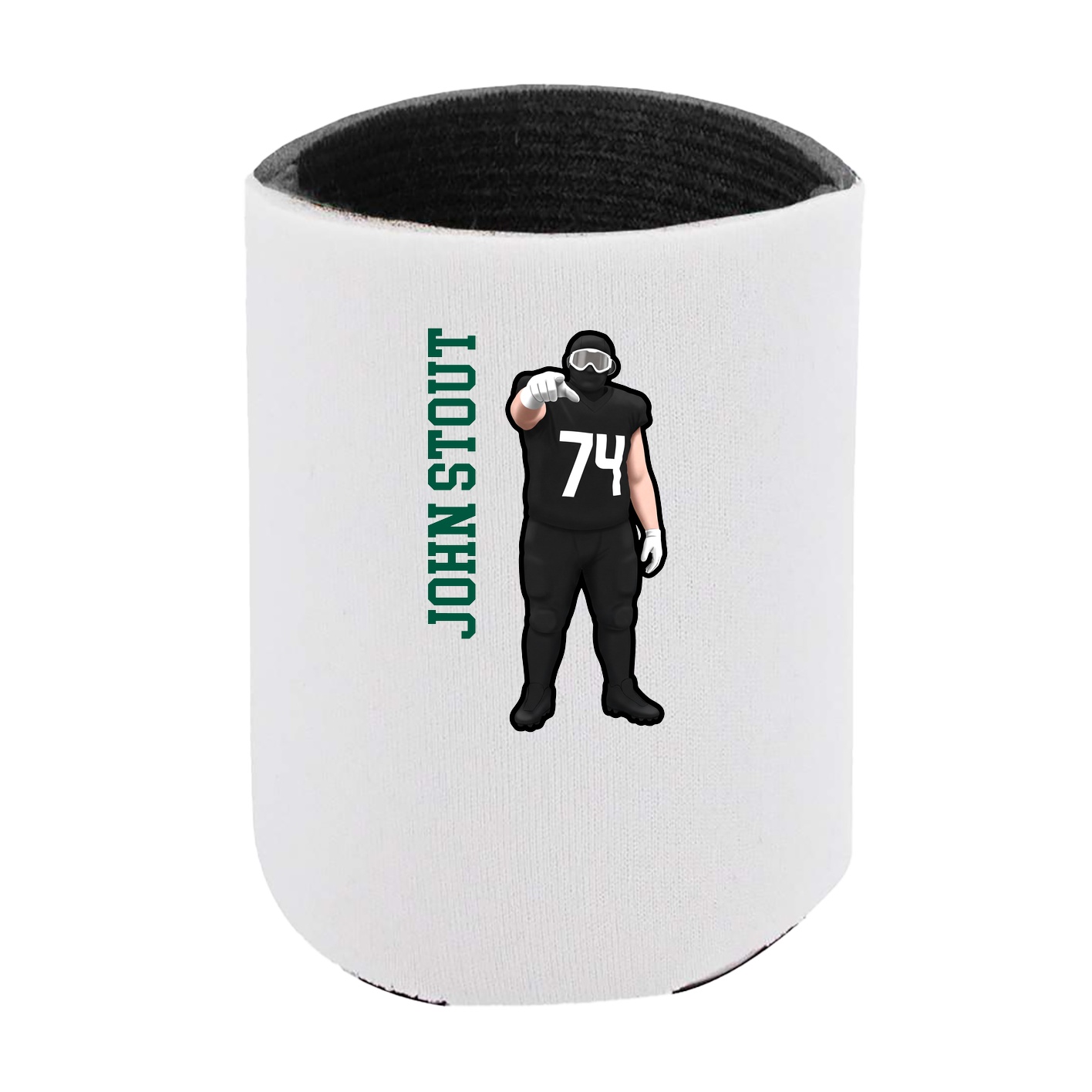 Can Holder — Name Vertical in White