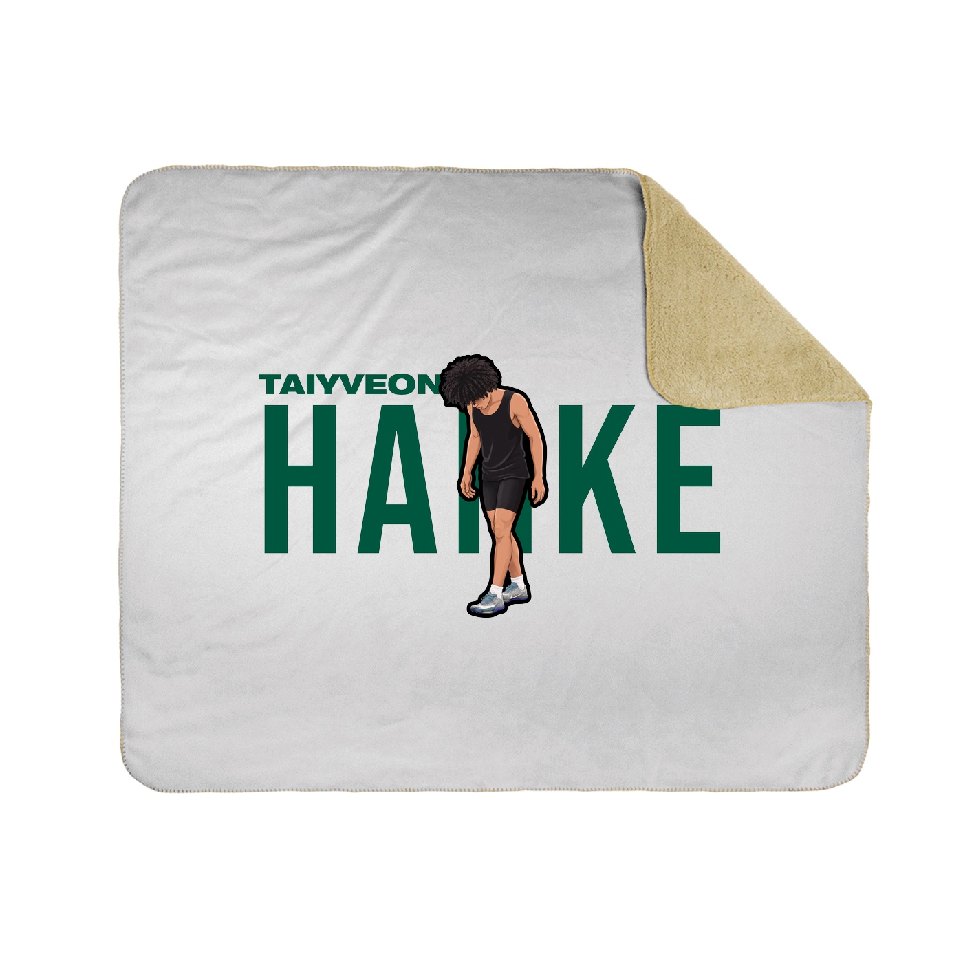 Throw Blanket — Player Name in White