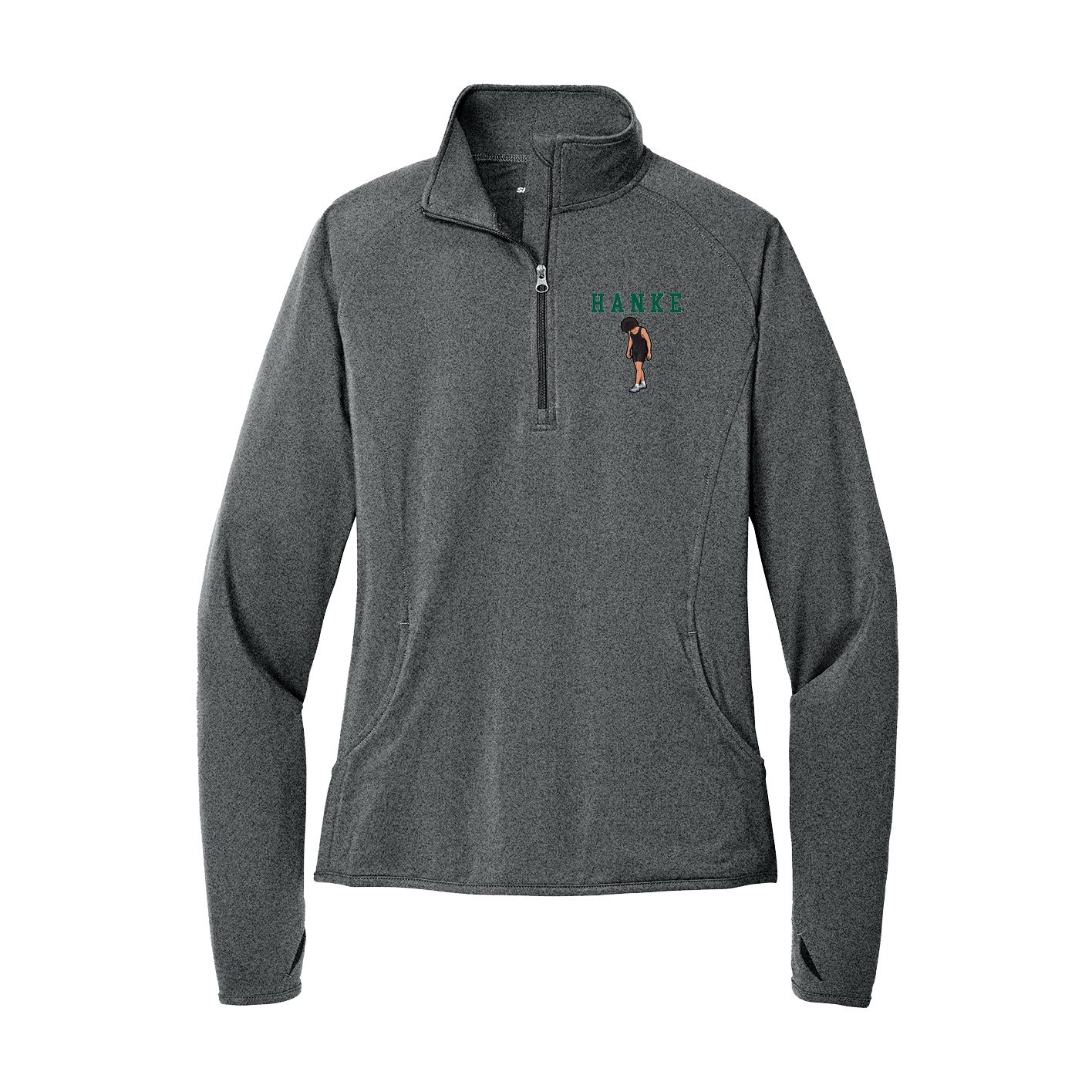 Women's Q-Zip Pullover — Shirsey in Grey