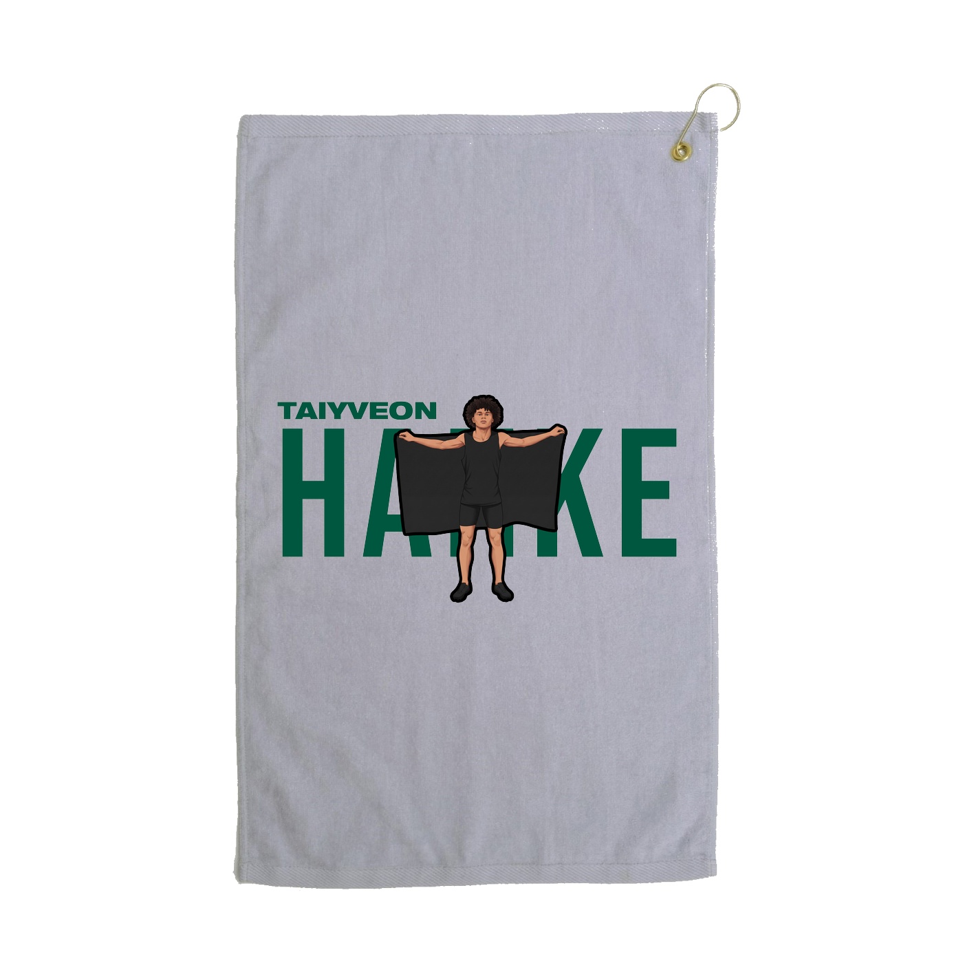 Golf Towel — Player Name in Grey