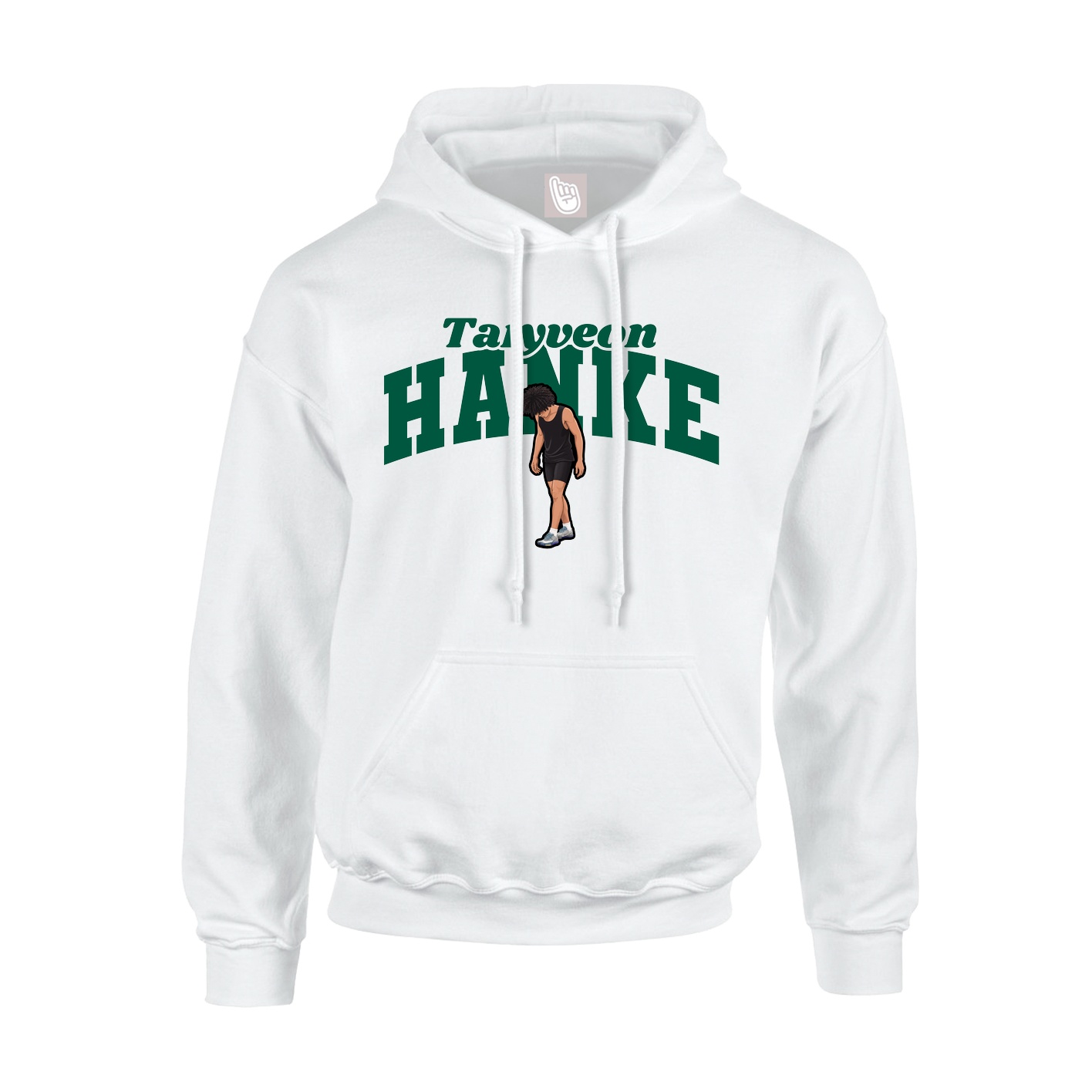 Youth Hoodie — Signature Arch in White
