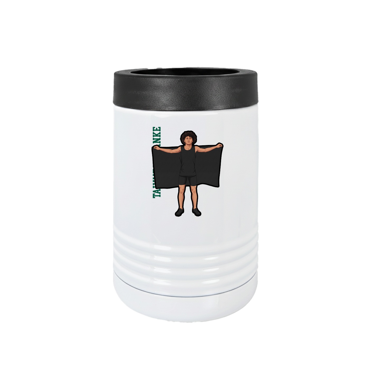 Beverage Holder — Name Vertical in White