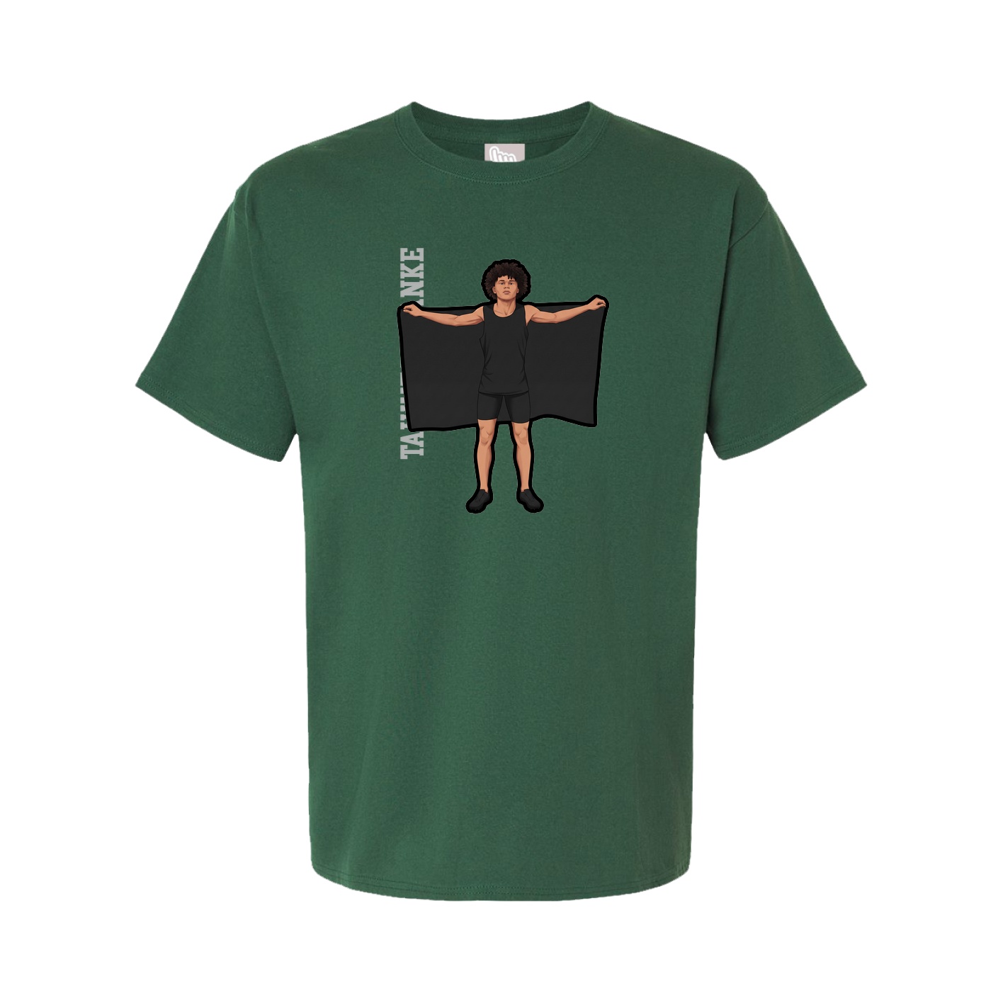 Tee — Name Vertical in Green