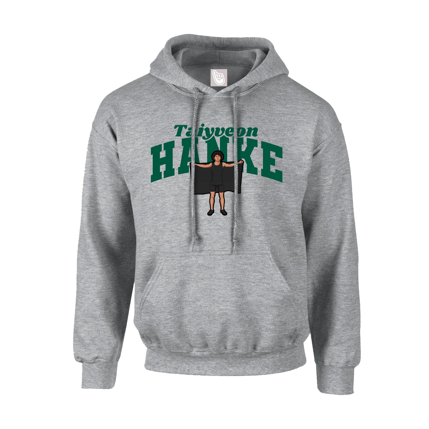 Youth Hoodie — Signature Arch in Grey