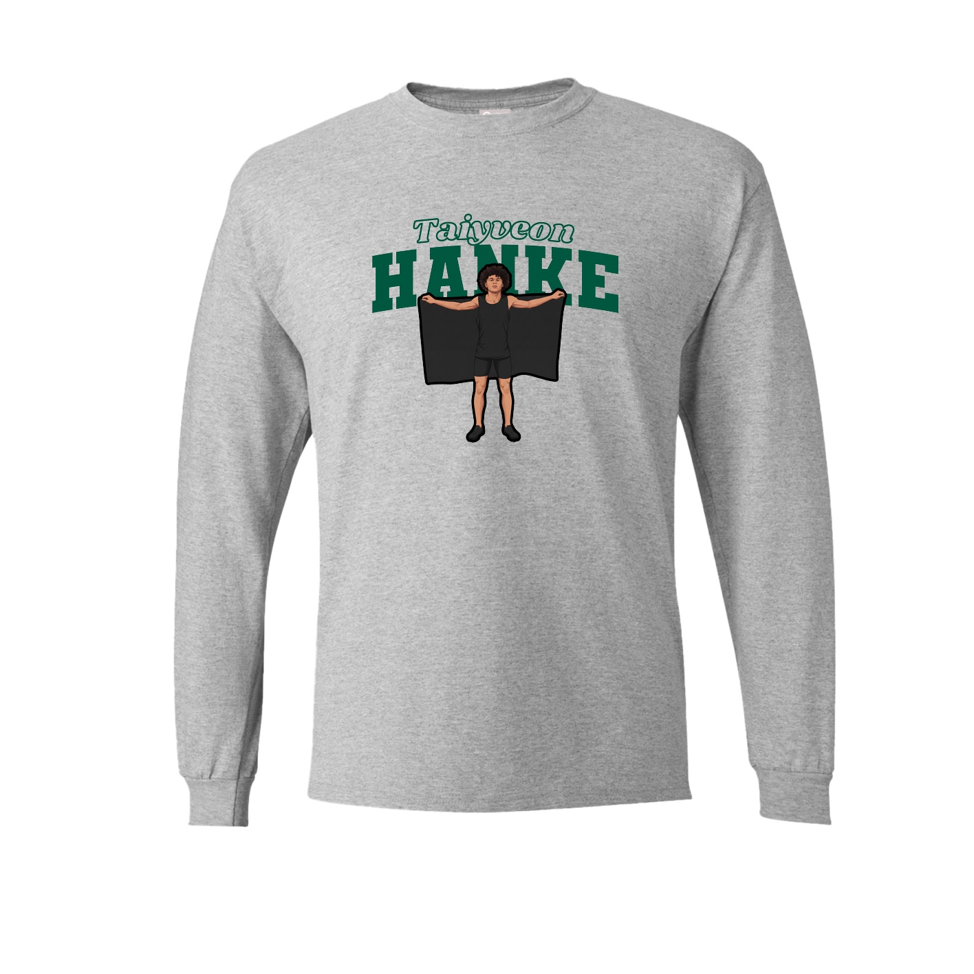 Long Sleeve Tee — Name Arch in Grey