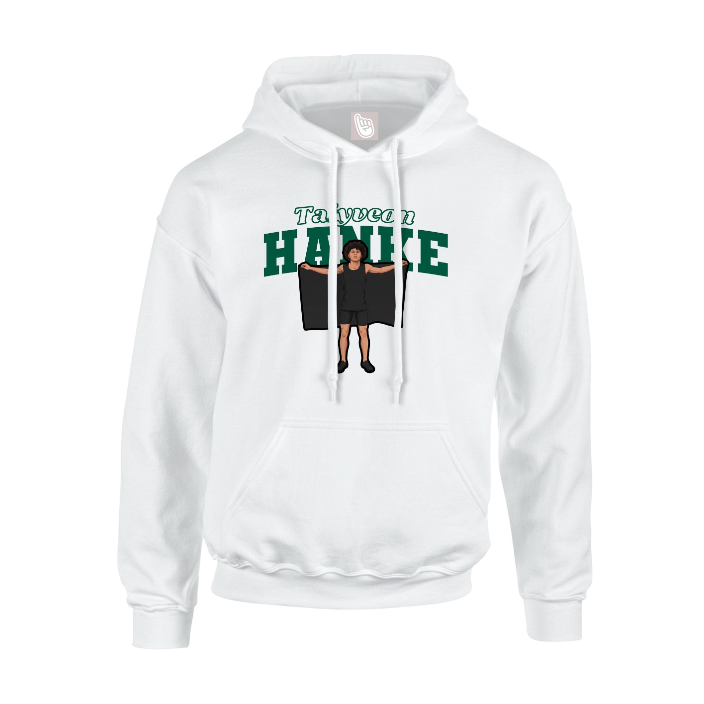 Hoodie — Name Arch in White