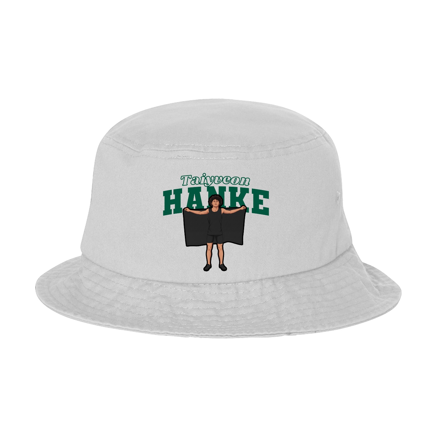 Bucket Cap — Name Arch in White