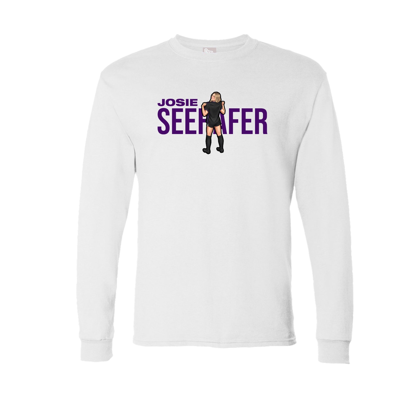 Long Sleeve Tee — Player Name in White