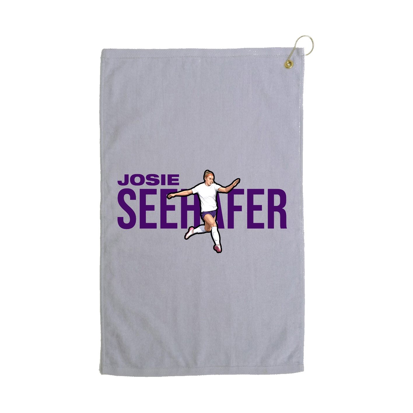 Golf Towel — Player Name in Grey