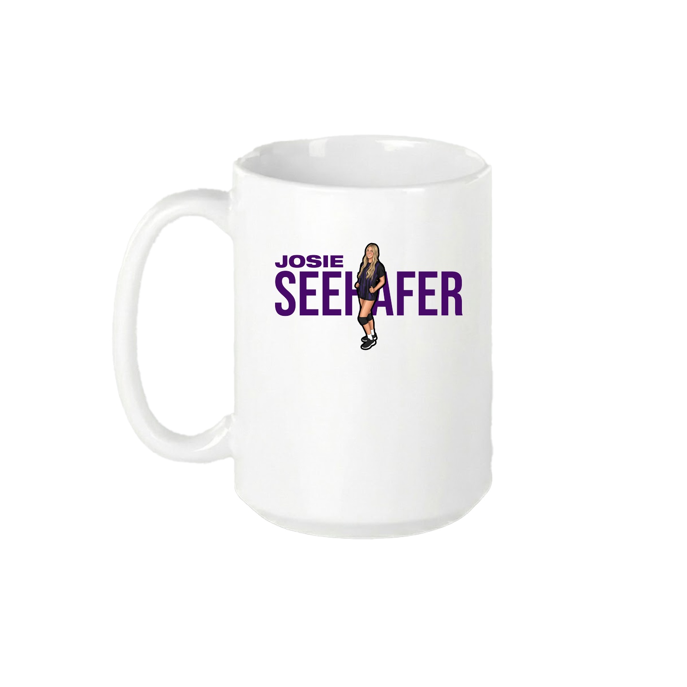 15oz Coffee Mug — Player Name in White