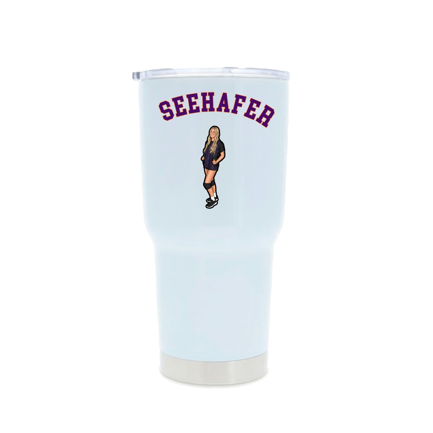30oz Stainless Steel Tumbler — Shirsey Arch in White