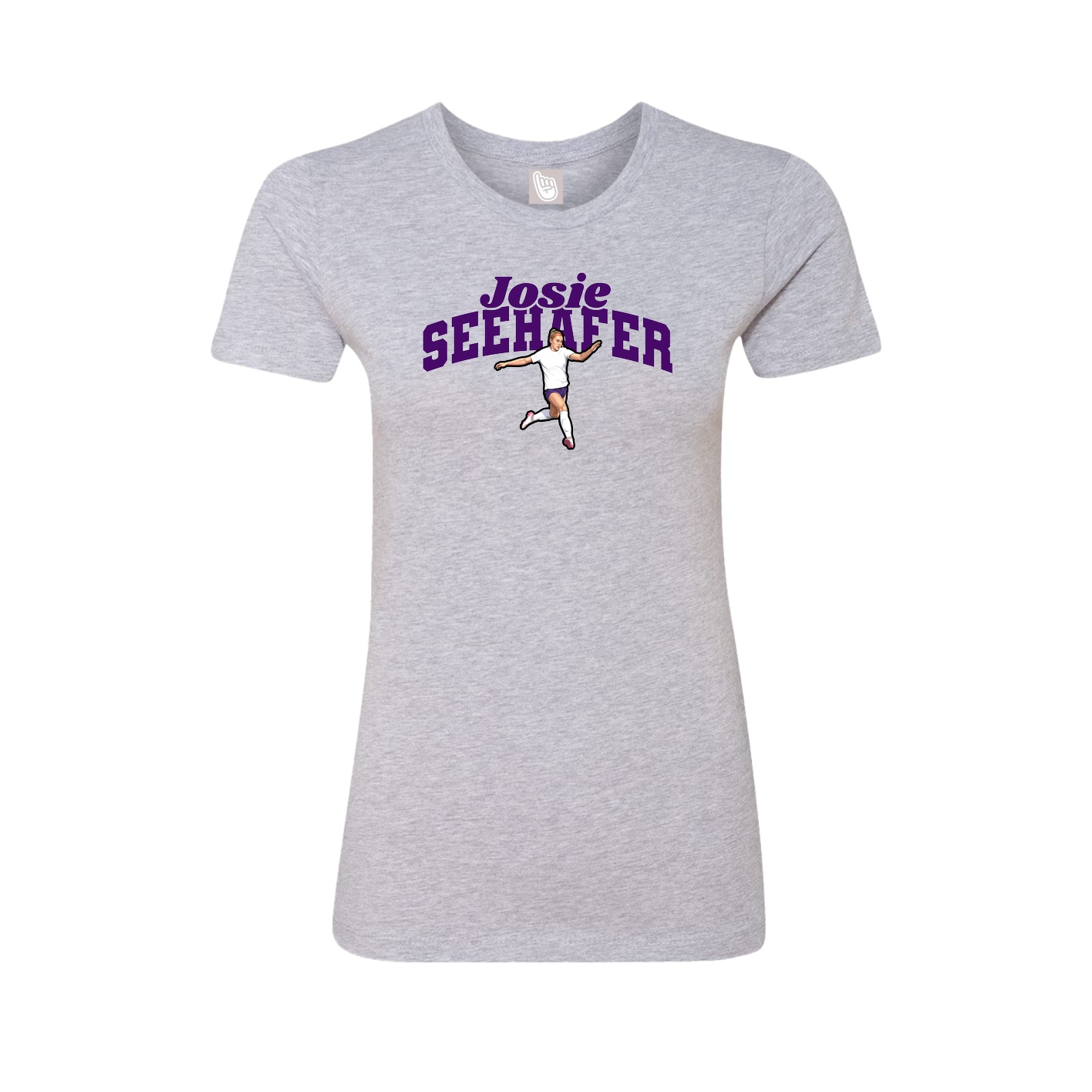 Fitted Women's Tee — Signature Arch in Grey