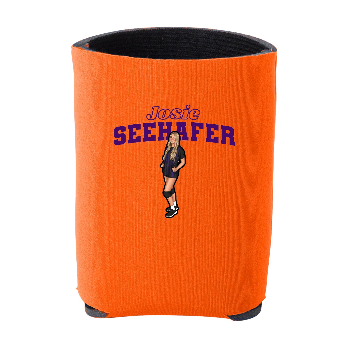 Can Holder — Name Arch in Orange