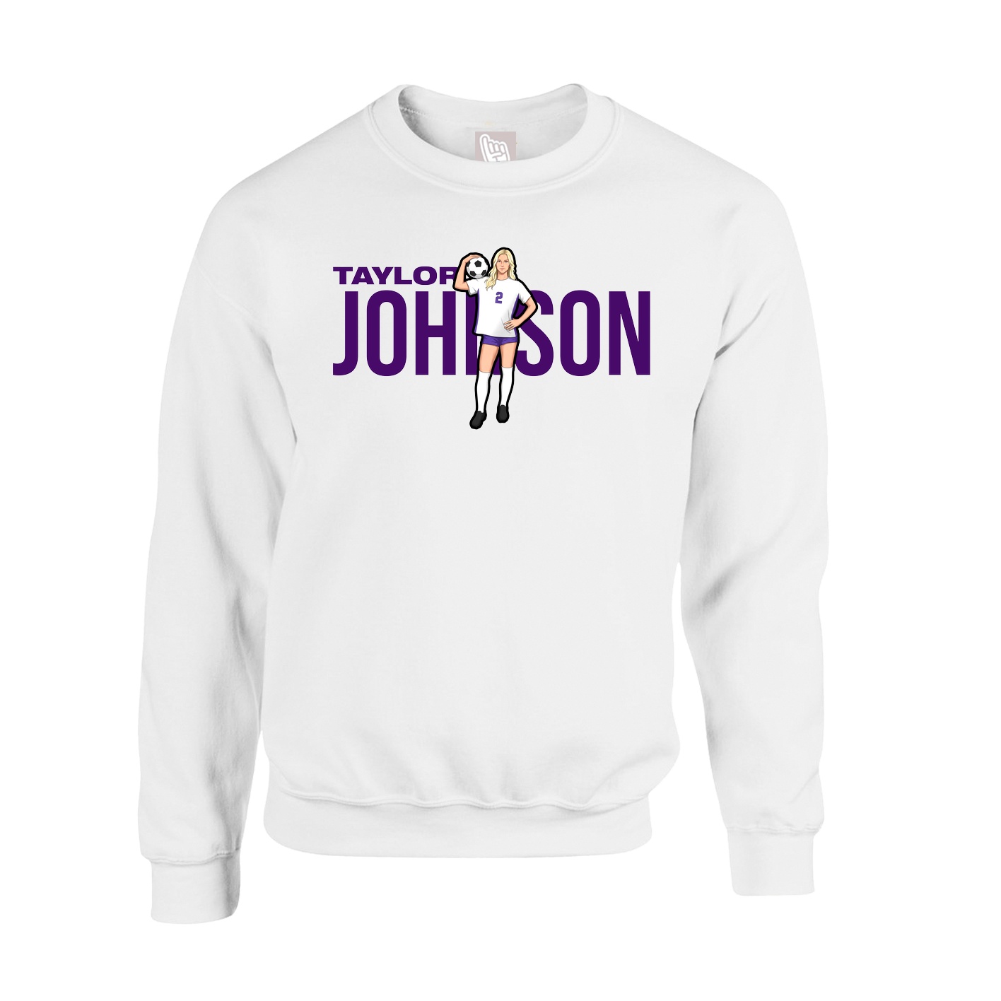 Fleece Crew — Player Name in White