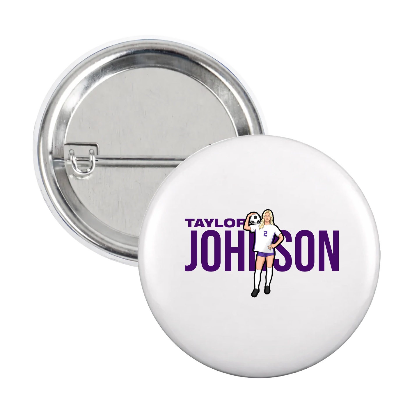 Game Day Button — Player Name in White