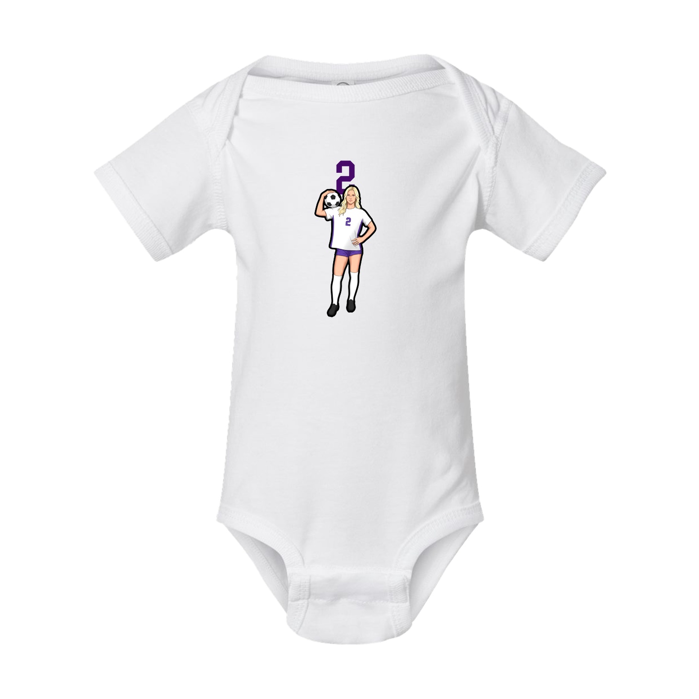 Baby Onesie — Number Top in White
