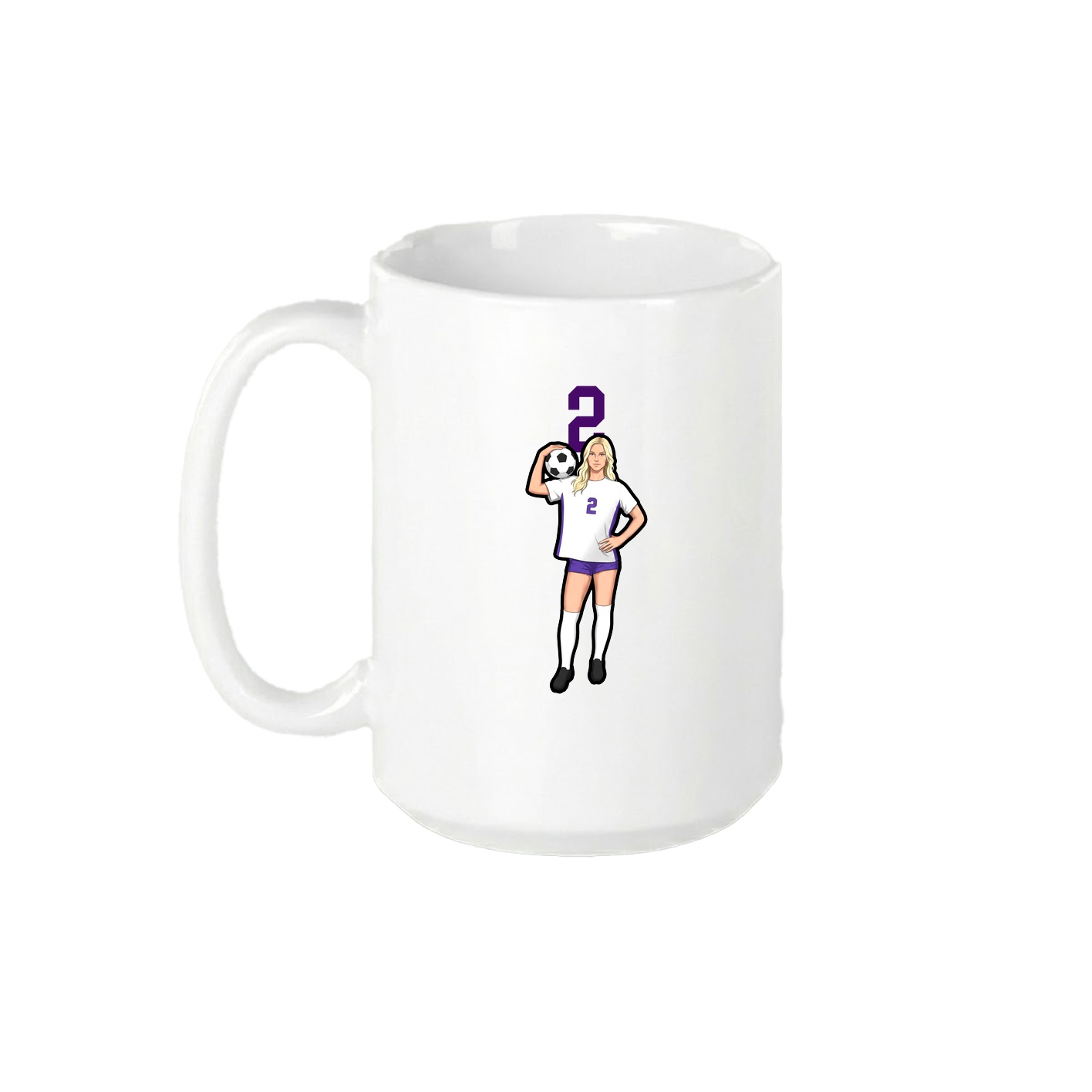 15oz Coffee Mug — Number Top in White