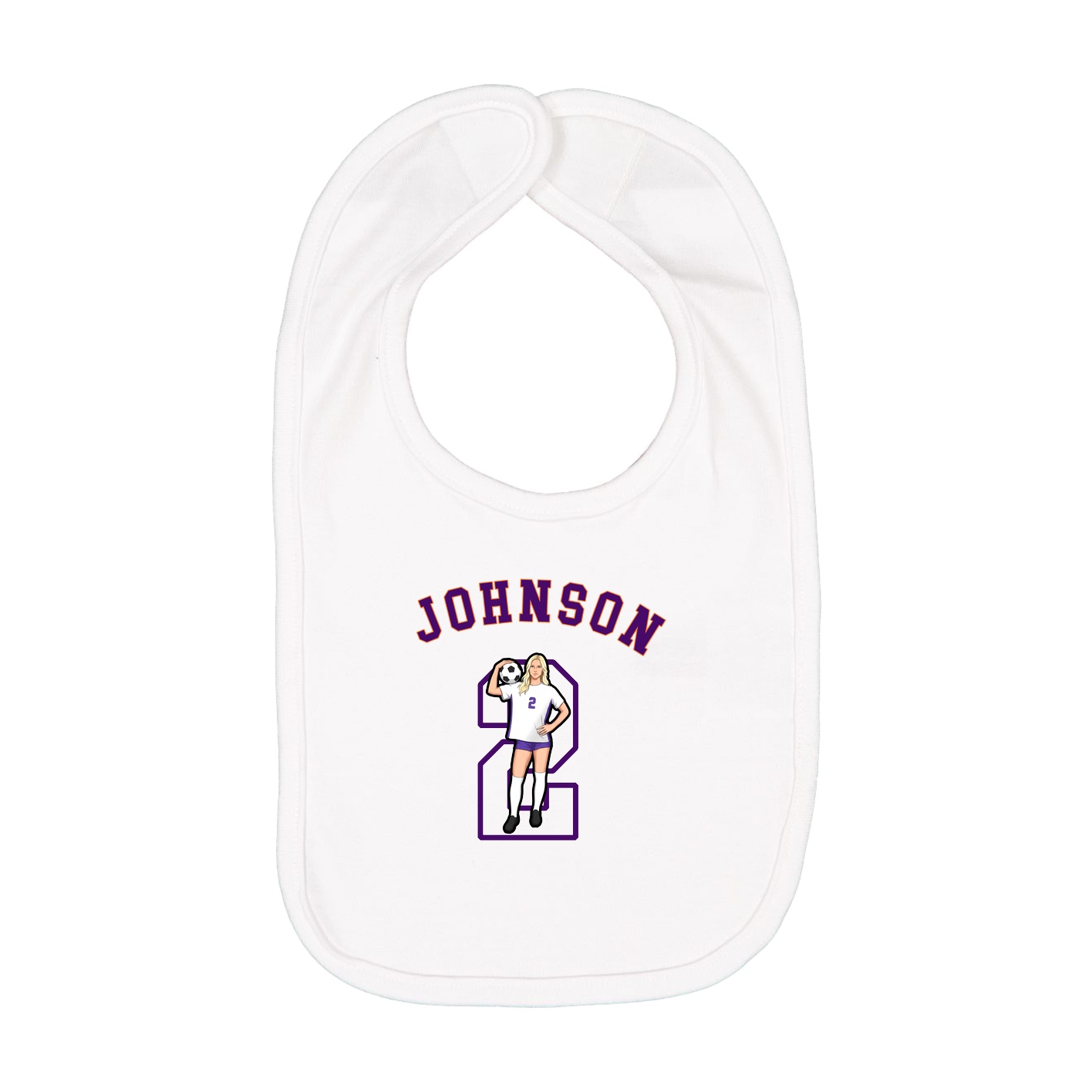 Infant Bib — Shirsey Arch in White