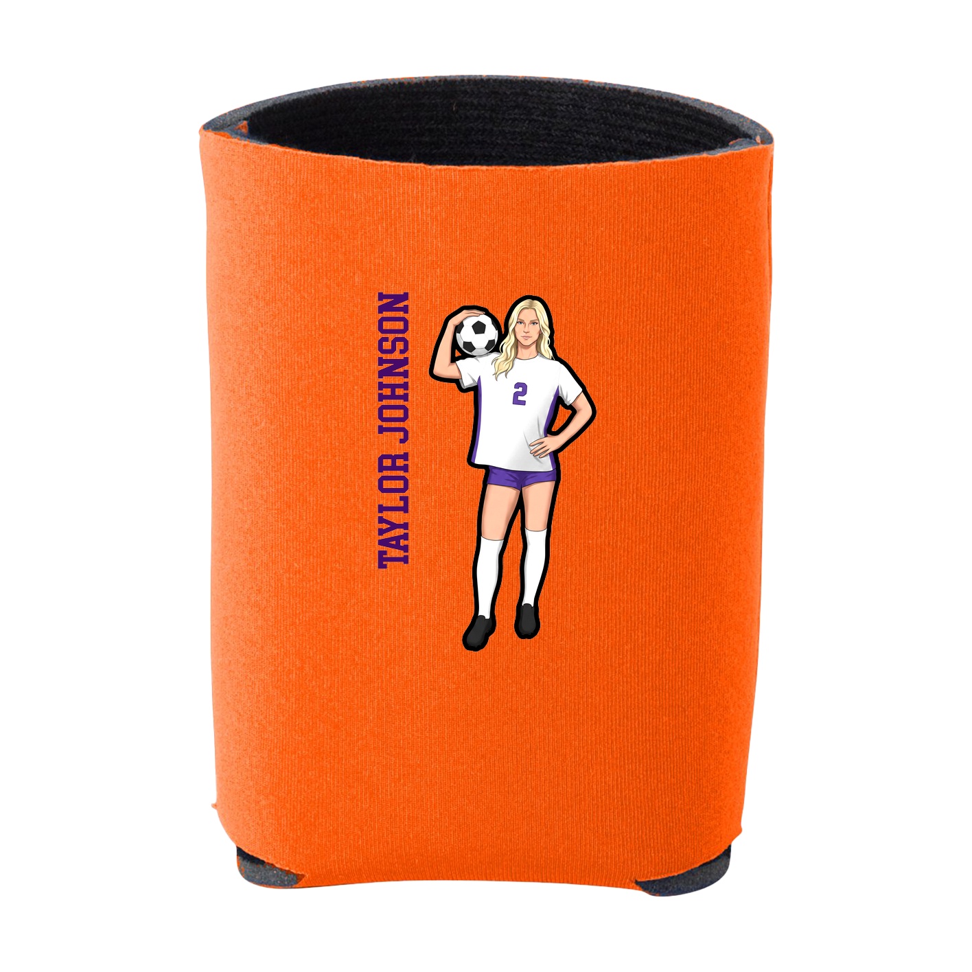 Can Holder — Name Vertical in Orange